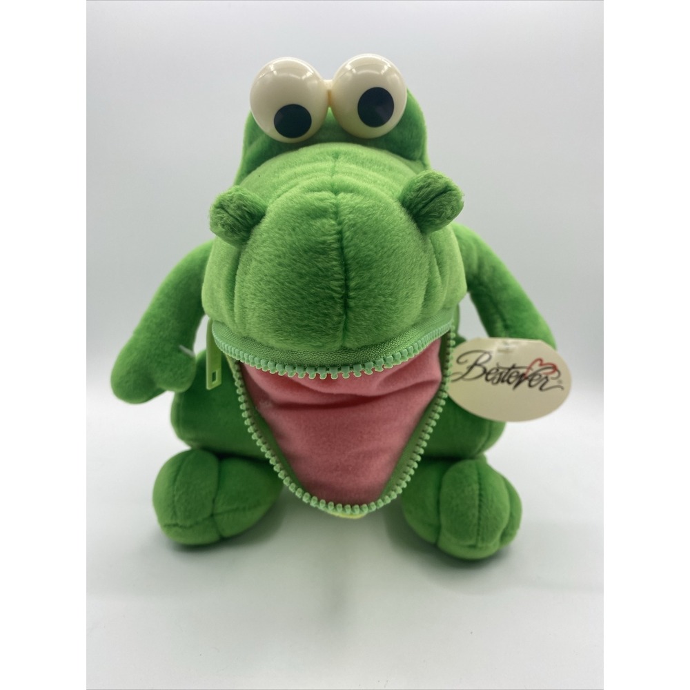 Bestever Soft 12"‎ Godzippa Dinosaur Plush Stuffed Animal Zipper Pocket NWT